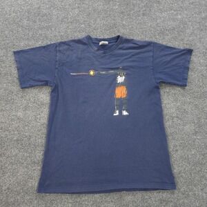 Vintage Nike Shirt Mens Medium Blue Basketball Graphic Tee Y2K 2000s